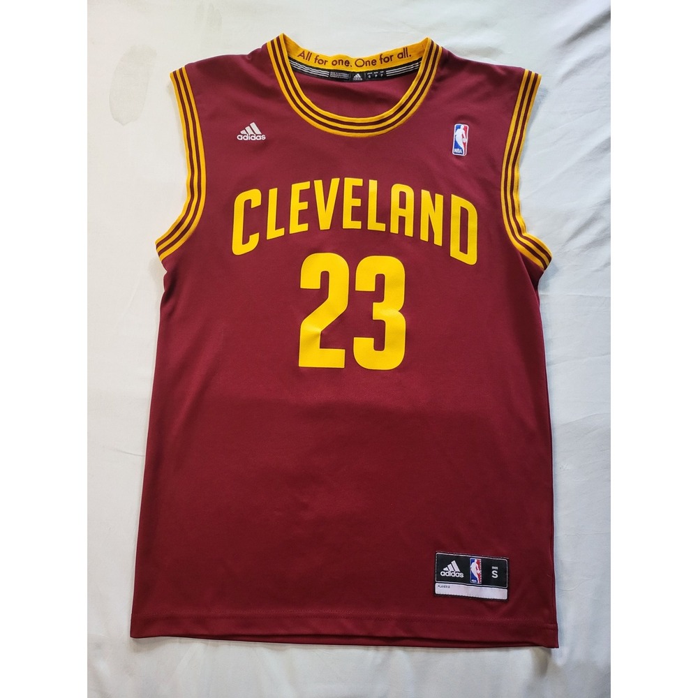 LeBron James Cleveland Cavaliers Adidas‎ Jersey #23 Wine Gold NBA Adult Small
